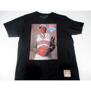 Philadelphia 76ers Allen Iverson Mitchell & Ness Draft Day Black T-Shirt Men Med